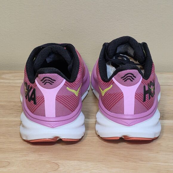 HOKA Clifton 9 Running Shoes Raspberry Strawberry 1127896 RSRW Women's Size 6.5 - Picture 5 of 8